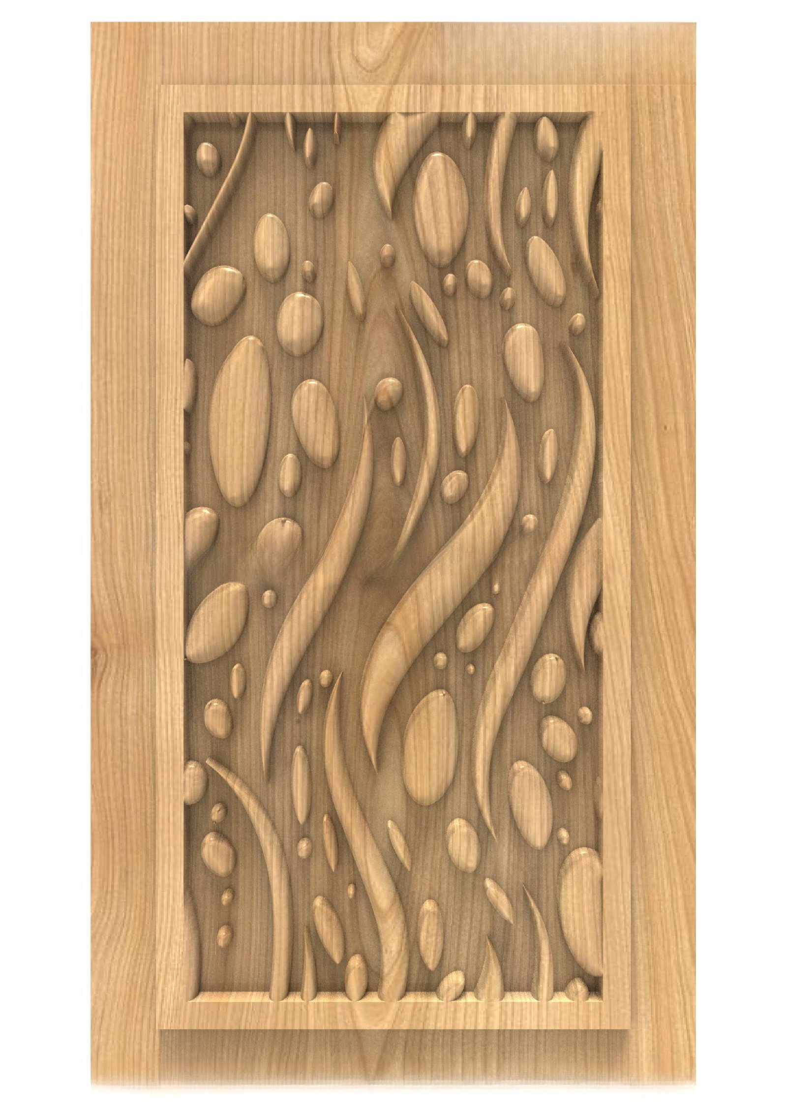 GSK DELITE DOORS - DL-60 Abstract Organic Flow 3D Relief Carved Door Design